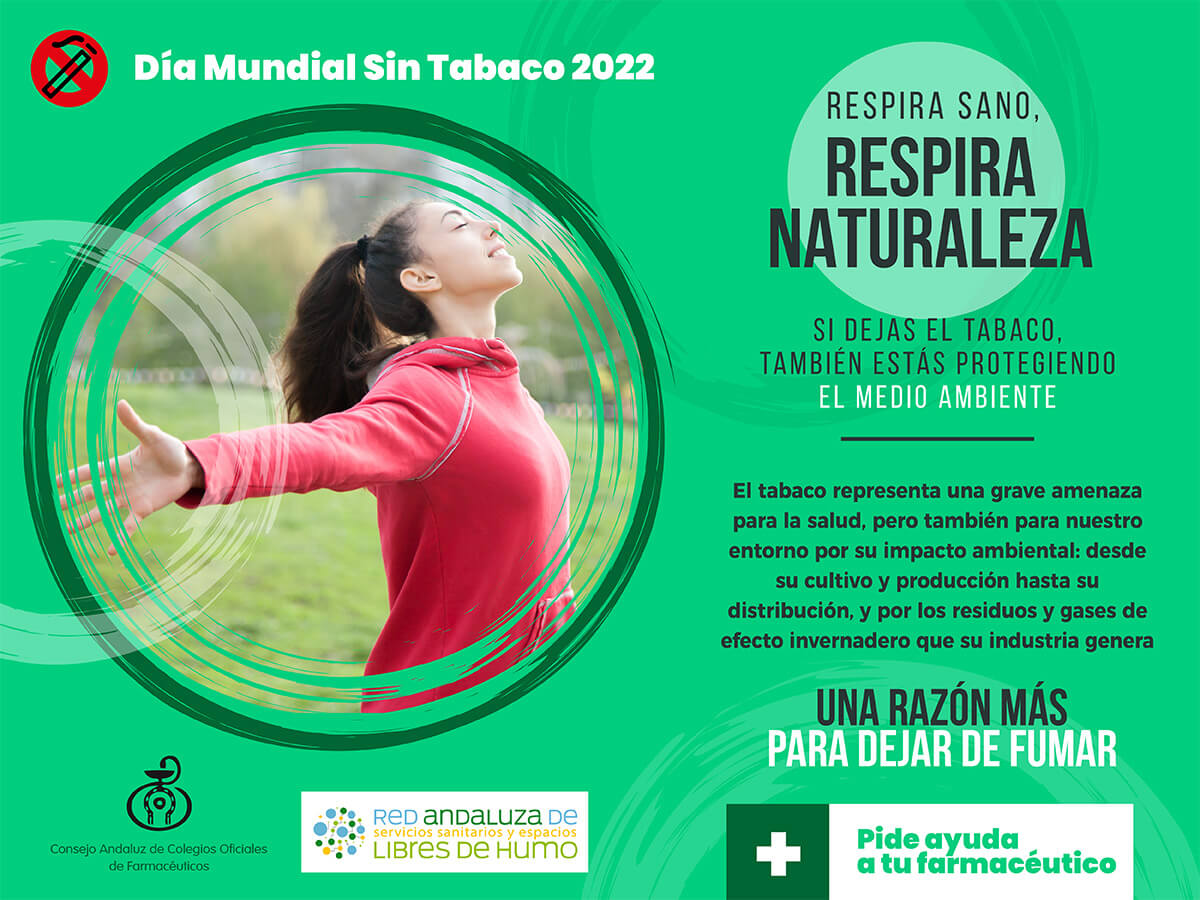 absorción Vacío Juicio La Farmacia andaluza pone en marcha una nueva campaña para fomentar el  abandono del tabaco y ofrecer el apoyo de los farmacéuticos - CACOF - Consejo  Andaluz de Colegios Oficiales de Farmacéuticos